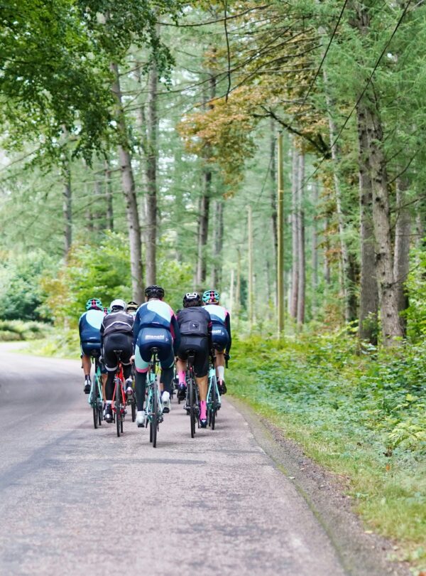 people riding bicycles on road during daytime